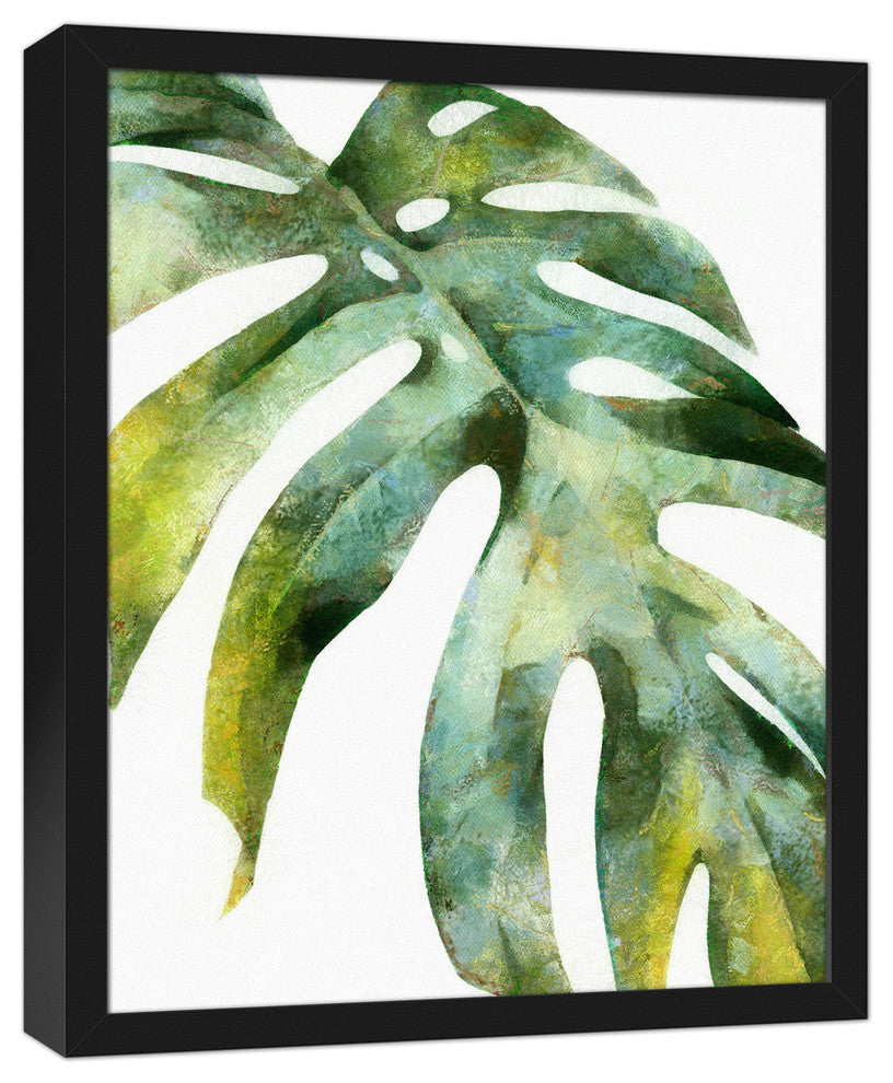 Green Palm Leaf Framed Canvas, 16"x20"