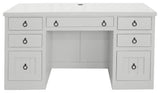 Rustic Executive Home Office Desk, Bright White