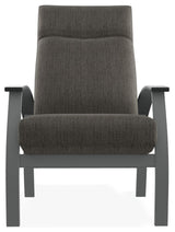 Belle Isle Cushion Outdoor Adjustable Back Chair, Thatch Ash/Graphite