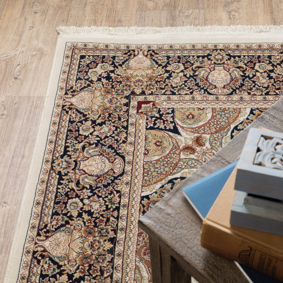 Mackenzie Medallion Star Indoor/Outdoor Area Rug, Ivory, 7'10"x10'10"