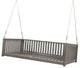 GDF Studio Acacia Wood Twin Size Garden Porch Swing Bed, Gray