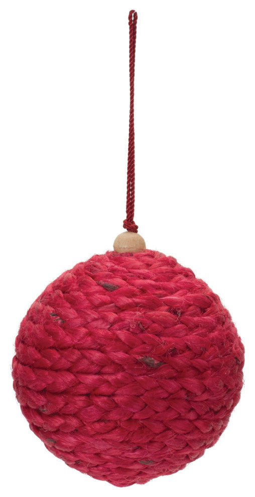 Jute Ball Ornament, Set of 4