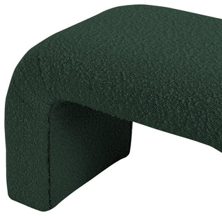 Niagara Boucle Fabric Upholstered Bench, Green, 52" Wide
