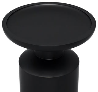 Haynes Solid Mango Wood Wooden Accent Table, Black