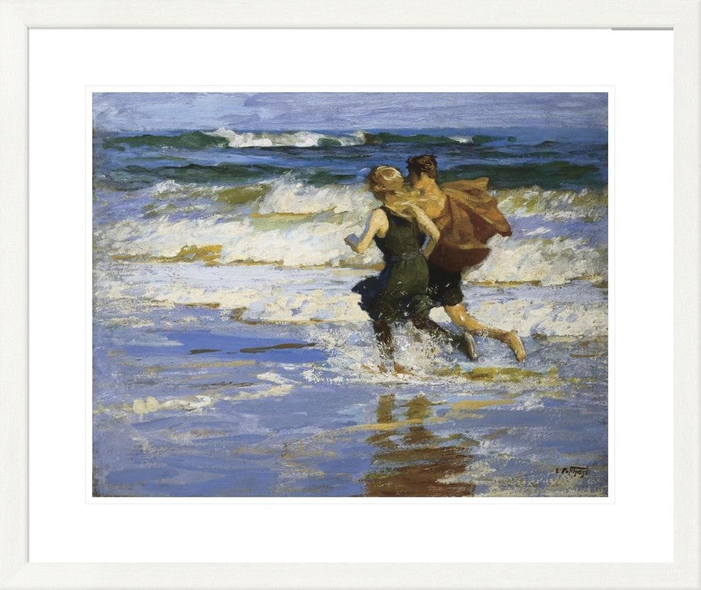 "At The Beach" Framed Digital Print by Edward Henry Potthast, 33x27"