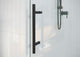 56"-60"x36"x78" Frameless Sliding Shower Door With Return Panel, Matte Black