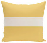 Narrow The Gap Stripe Print Pillow, Soft Lemon, 16"x16"