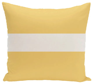 Narrow The Gap Stripe Print Pillow, Soft Lemon, 16"x16"