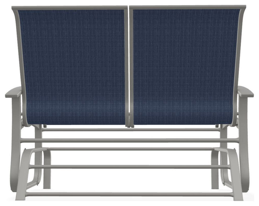 Belle Isle Sling 2-Seat Glider, Mavi/Snow