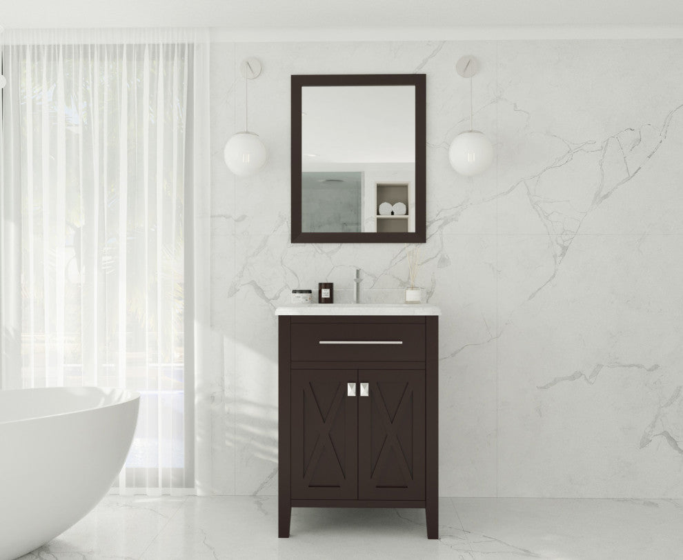 Wimbledon Vanity, Brown, 24"