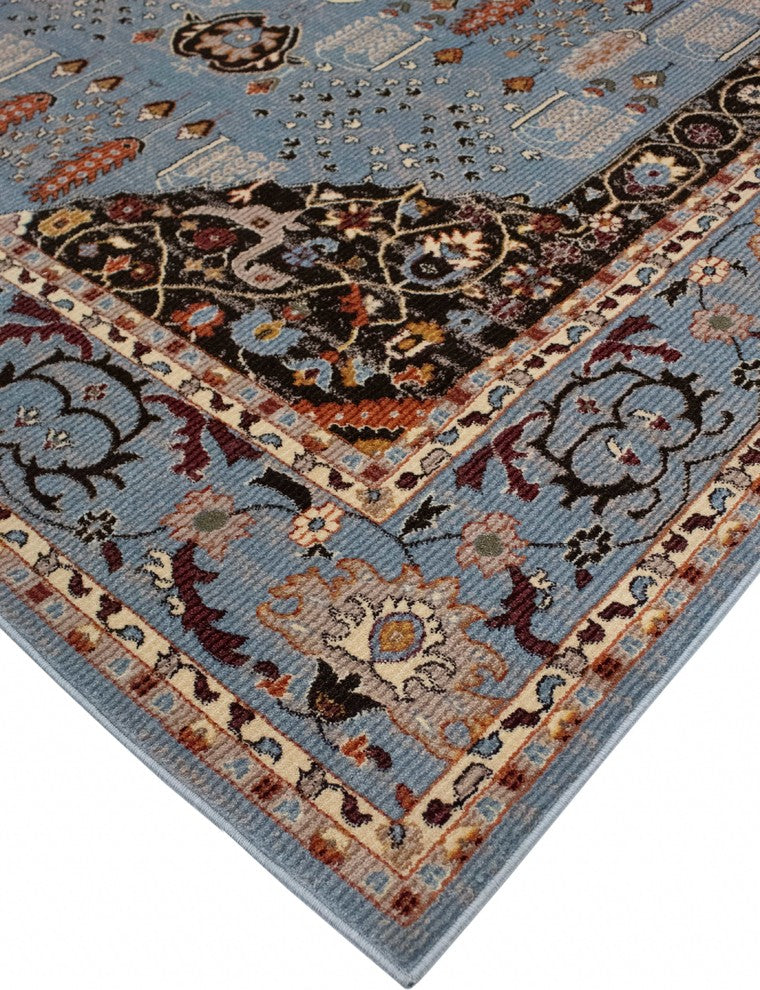 Noori Rug Traditional Vonnie Blue/Red Runner