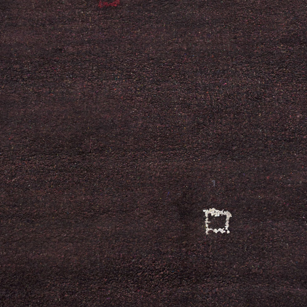 Hand Knotted Loom Silk Mix Area Rug Contemporary Brown
