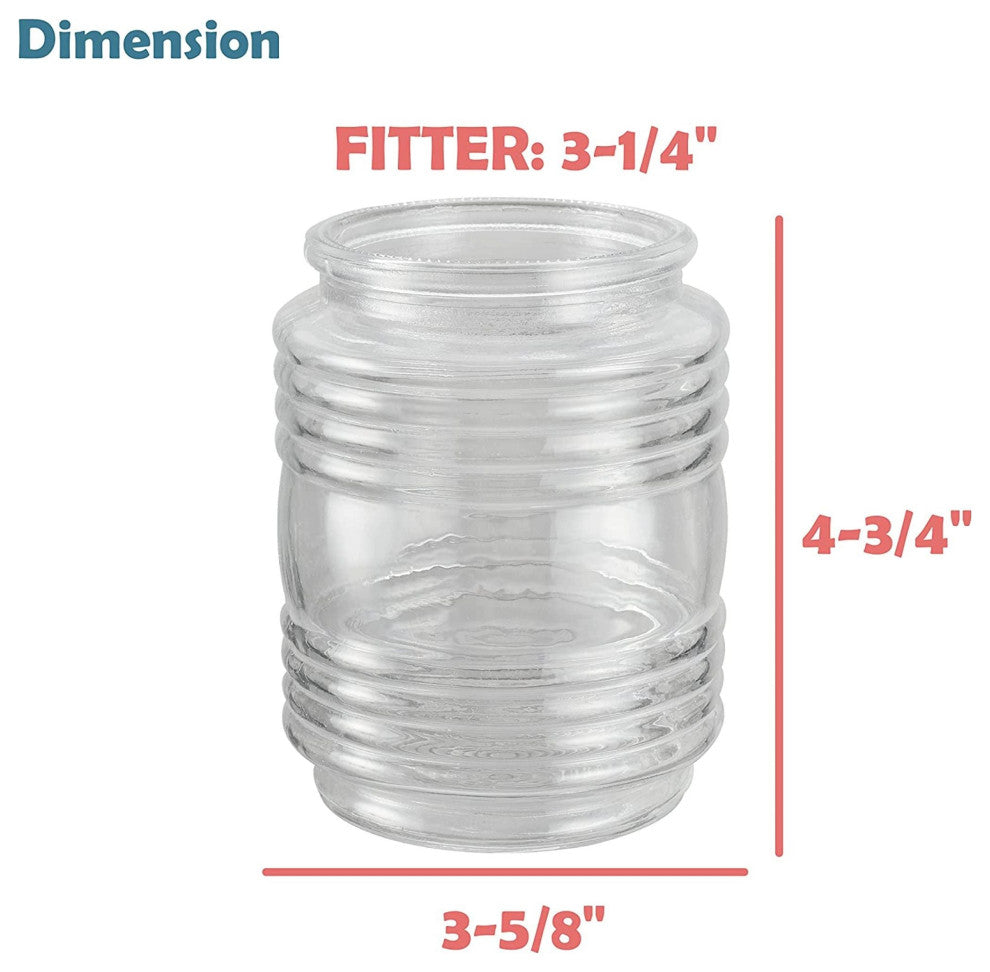 23603-01 Replacement Clear  Jelly Jar Glass Shade