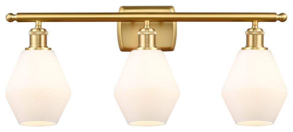 Innovations 516-3W-SG-G651-6-LED 3-Light Bath Vanity Light, Satin Gold