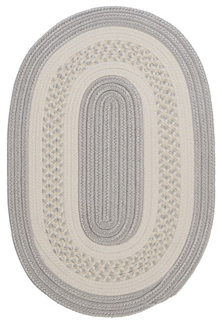 Colonial Mills Crescent NT31 Silver Indoor/Outdoor Area Rug, Oval 2'x4'