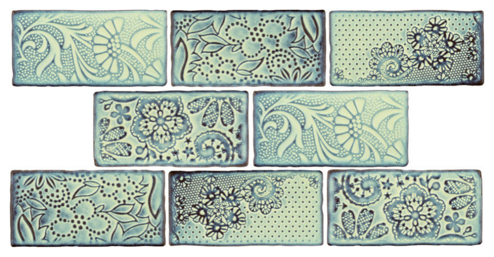 Antic Feelings Ceramic Wall Tile, Aqua Marina, Sample
