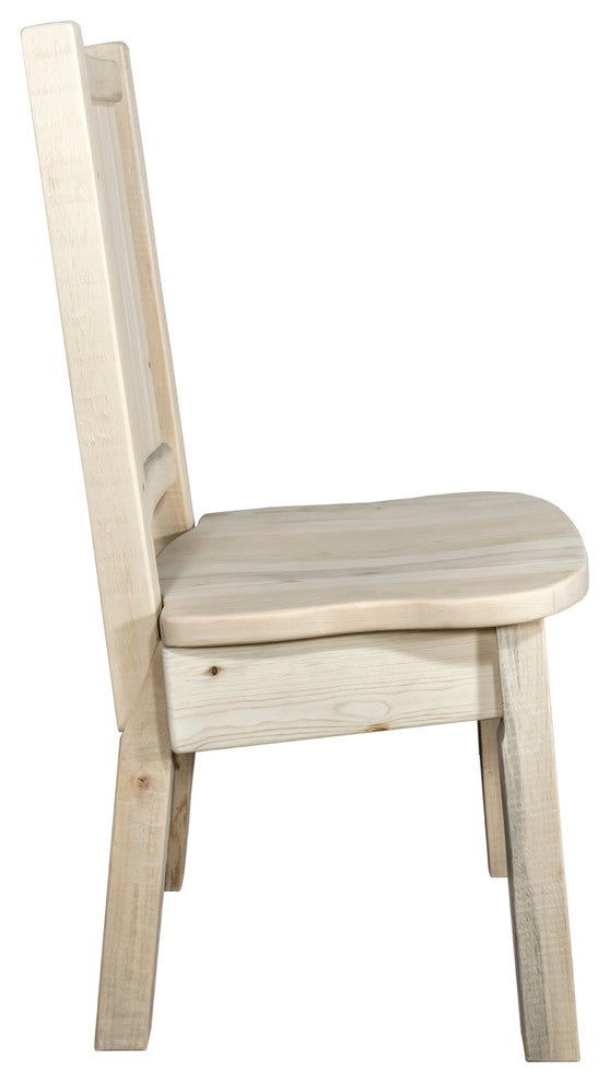 Homestead Collection Side Chair, Moose Design, Ready to Finish