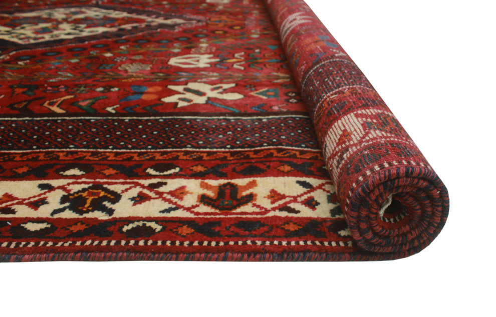 Fine Vintage Distressed Femi Red Rug