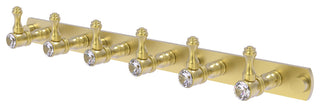Carolina Crystal 6 Position Tie and Belt Rack, Satin Brass