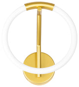 Hoops 1 Light LED Wall Sconce With Satin Gold Finish