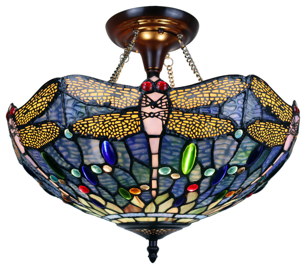 CHLOE Lighting CH3T524BD16-UF2 SUNNIVA Dragonfly 2 -Semi-Flush Ceiling Fixture