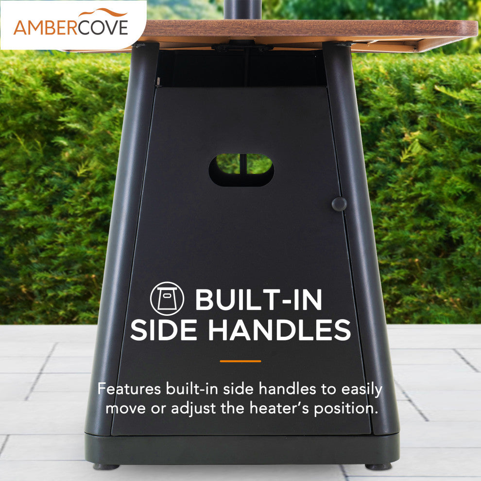 Sunjoy 45,000 BTU Black Steel Frame Outdoor Patio Standing Propane Heater