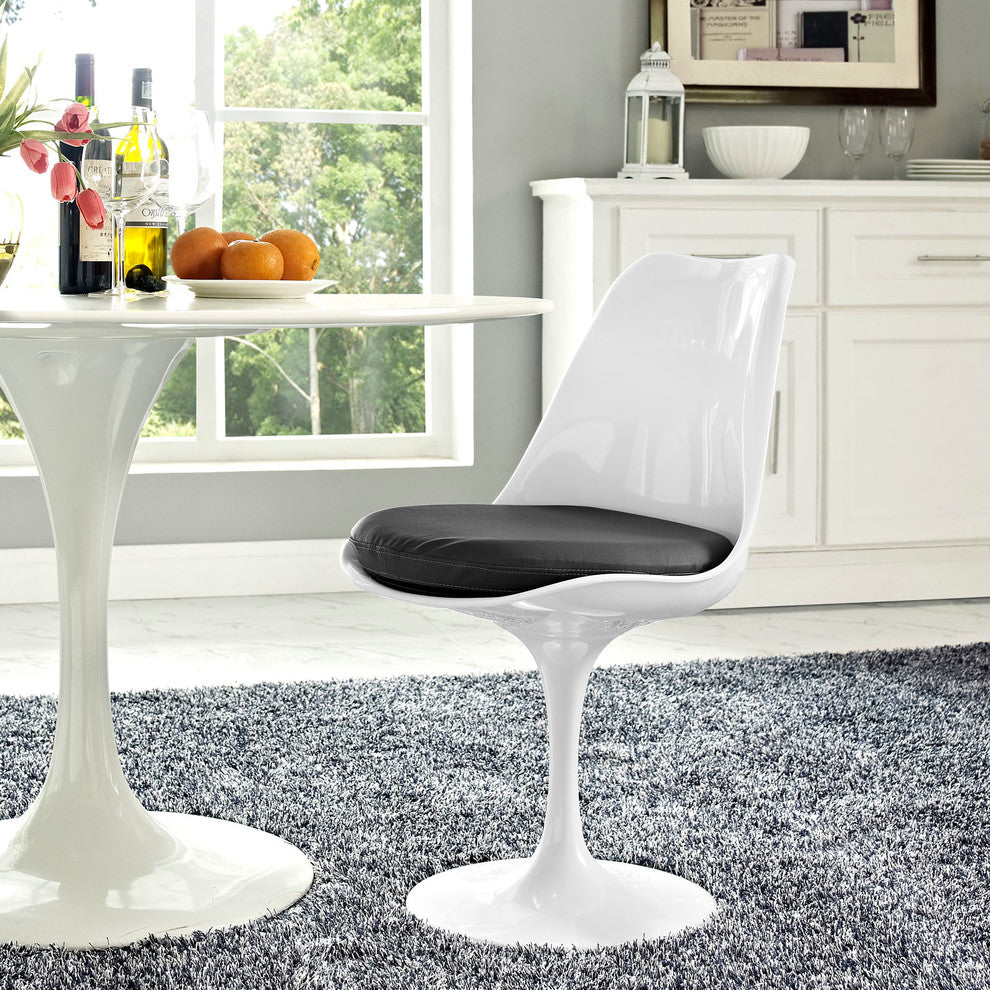 Modern Urban Contemporary Dining Vinyl Side Chair, Gray Plastic