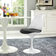 Modern Urban Contemporary Dining Vinyl Side Chair, Gray Plastic