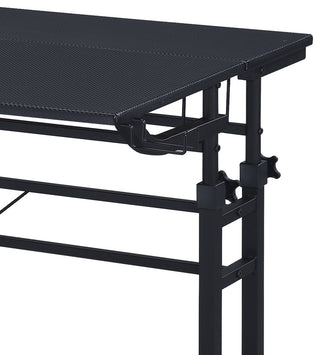 Rolling Writing Desk With Height Adjustable Desktop, Black