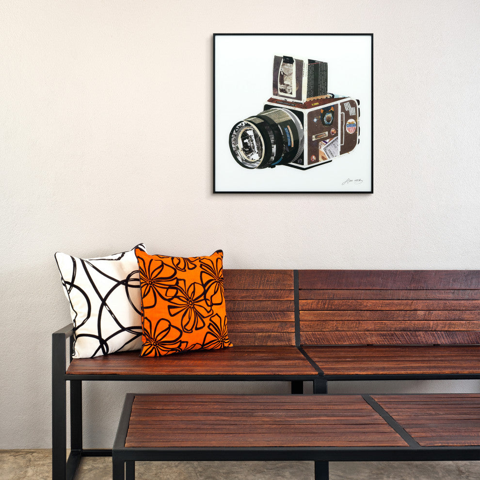 "SLR Camera" Printed Wall Art With Black Anodized Aluminum Frame