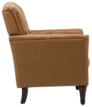 Bertram Genuine Leather Armchair Set of 2, Camel