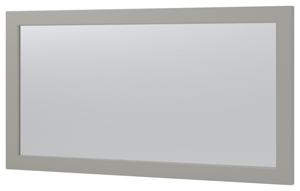 Rectangular MDF Framed Wall Mounted Bathroom Mirror, Grey