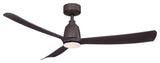 Fanimation Kute 52" Ceiling fan with LED and Remote, Dark Bronze