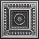 Antique Silver 3D Ceiling Panels, 2'x2', 40 Sq Ft, Pack of 10