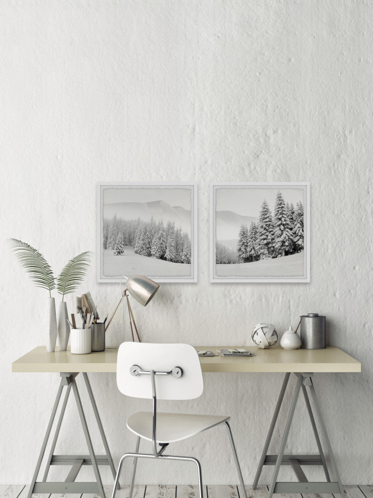 Hello Winter Diptych, 2-Piece Set, 24x24 Panels