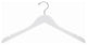 White Wooden Dress-Shirt Hanger, Set of 25