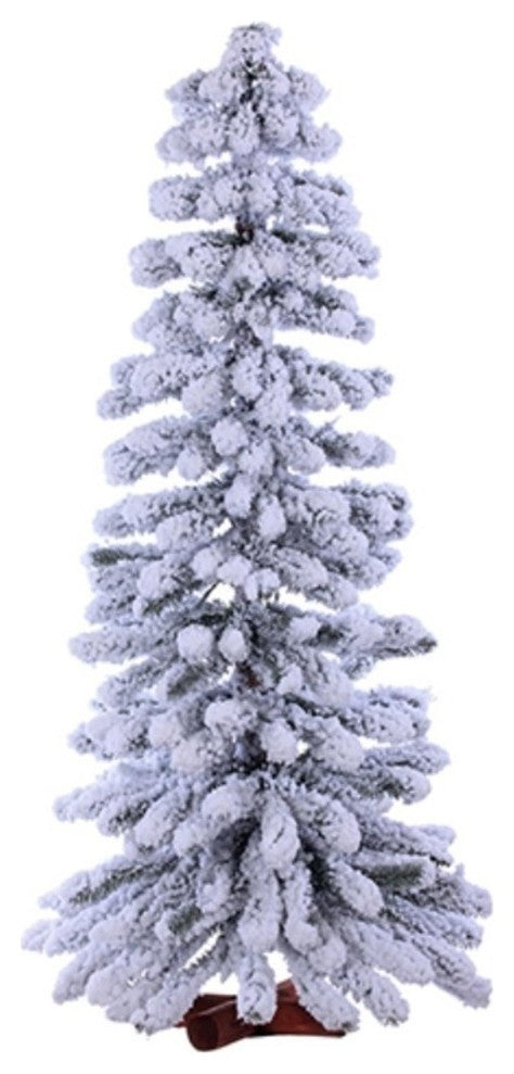 4' Flocked Winter Alpine Artificial Christmas Tree, Unlit