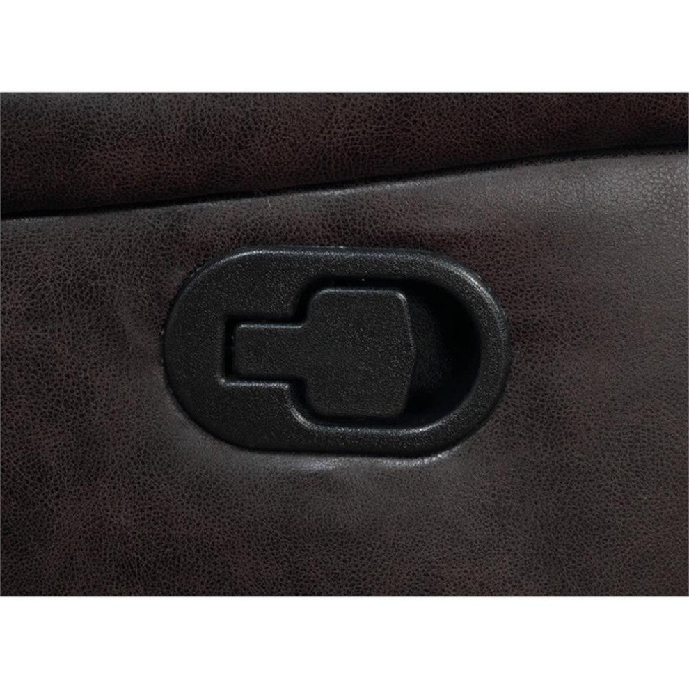 Coaster Greer Faux Leather Upholstered Tufted Back Glider Recliner Brown