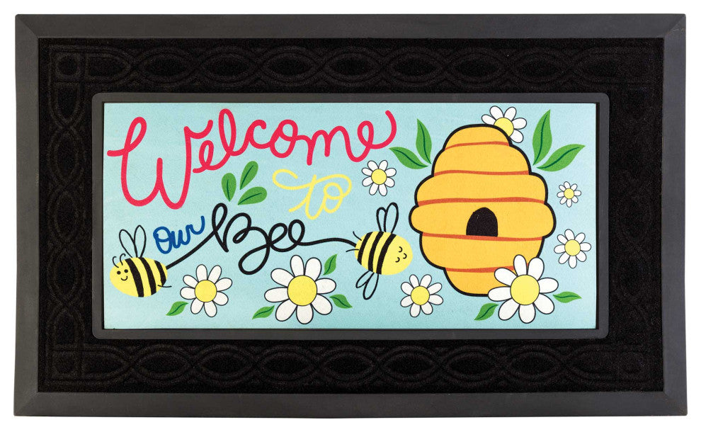 Welcome To Our Bee Hive Doormat Insert