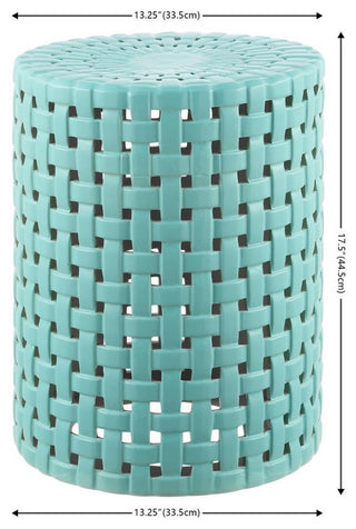 Safavieh Sayre 17.5" Garden Stool, Robins Egg Blue