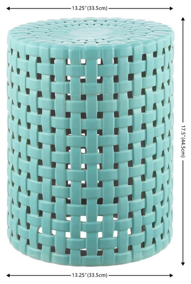 Safavieh Sayre 17.5" Garden Stool, Robins Egg Blue