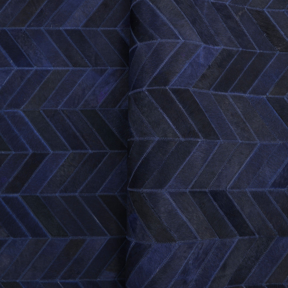 Meir Handmade Area Rug Blue, 5' 0" X 8' 0"