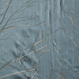 Madison Park Andora Embroidered Branches Faux Silk Window Panel, Blue, Blue, 95"