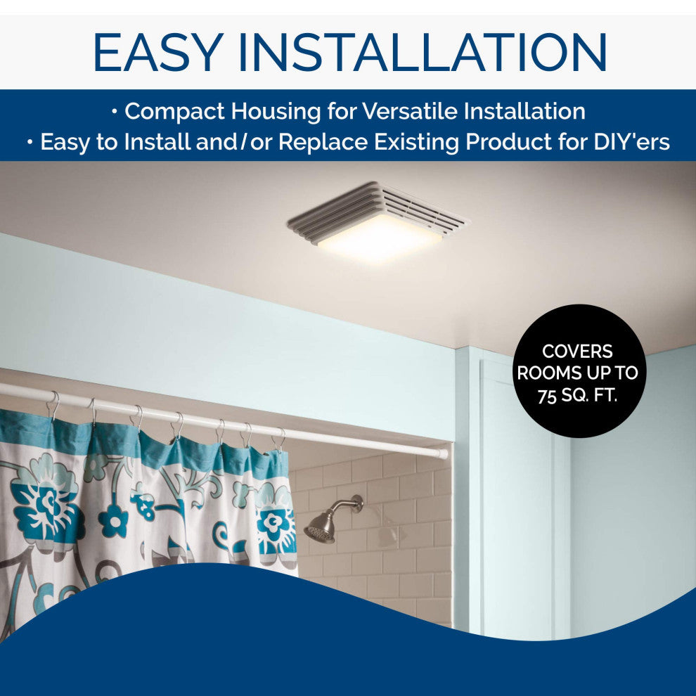 Heavy Duty Ventilation Fan, Residential or Commercial Installation, 80 CFM