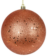 Vickerman N591071Dq 4" Coral Glitter Sequin Ball Ornament, 6 Per Bag
