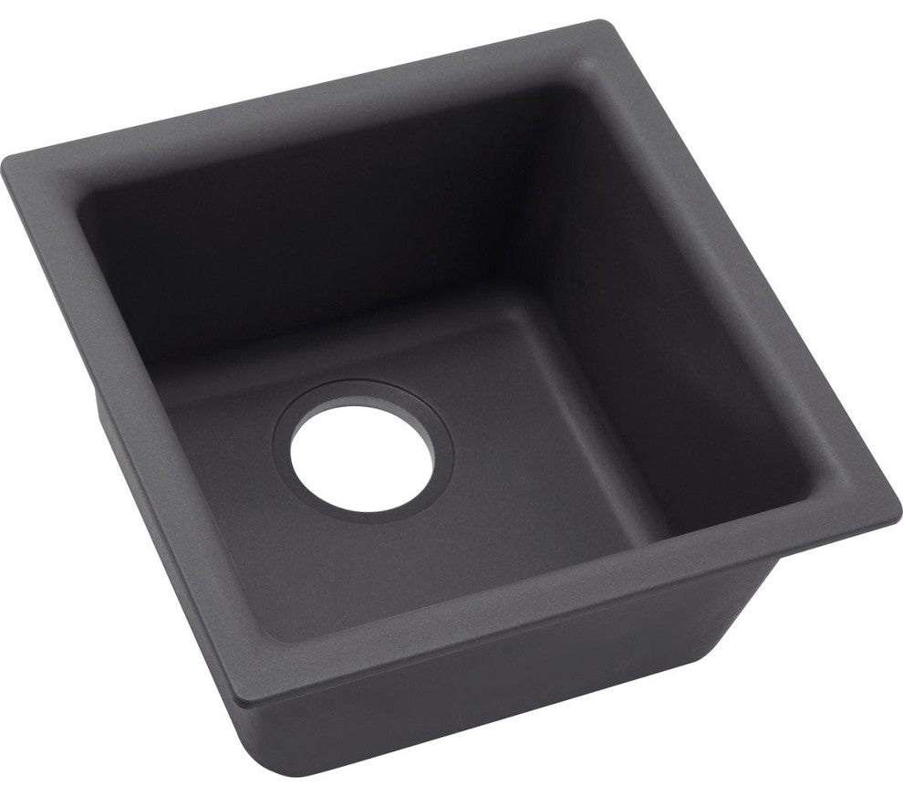 Elkay Luxe 15 3/4" One Bowl Drop In/Undermount Bar/Prep Kitchen Sink, ELX1616CH0