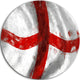 Flag Of England, Contemporary Large Disc Metal Wall Art, 36"