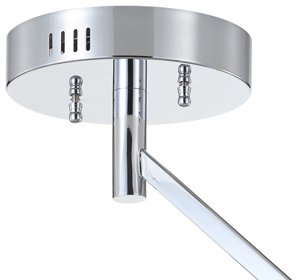 Owen 17.5" Dimmable Integrated Led Metal Semi-Flush Mount, Chrome