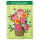 Flag  Double Applique  Flower Basket Burlap  Garden