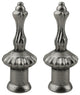 Markington Lamp Finial, 2" Tall, Brushed Nickel, Set of 2